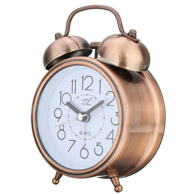 Retro Wekker Koperkleur met Bellen